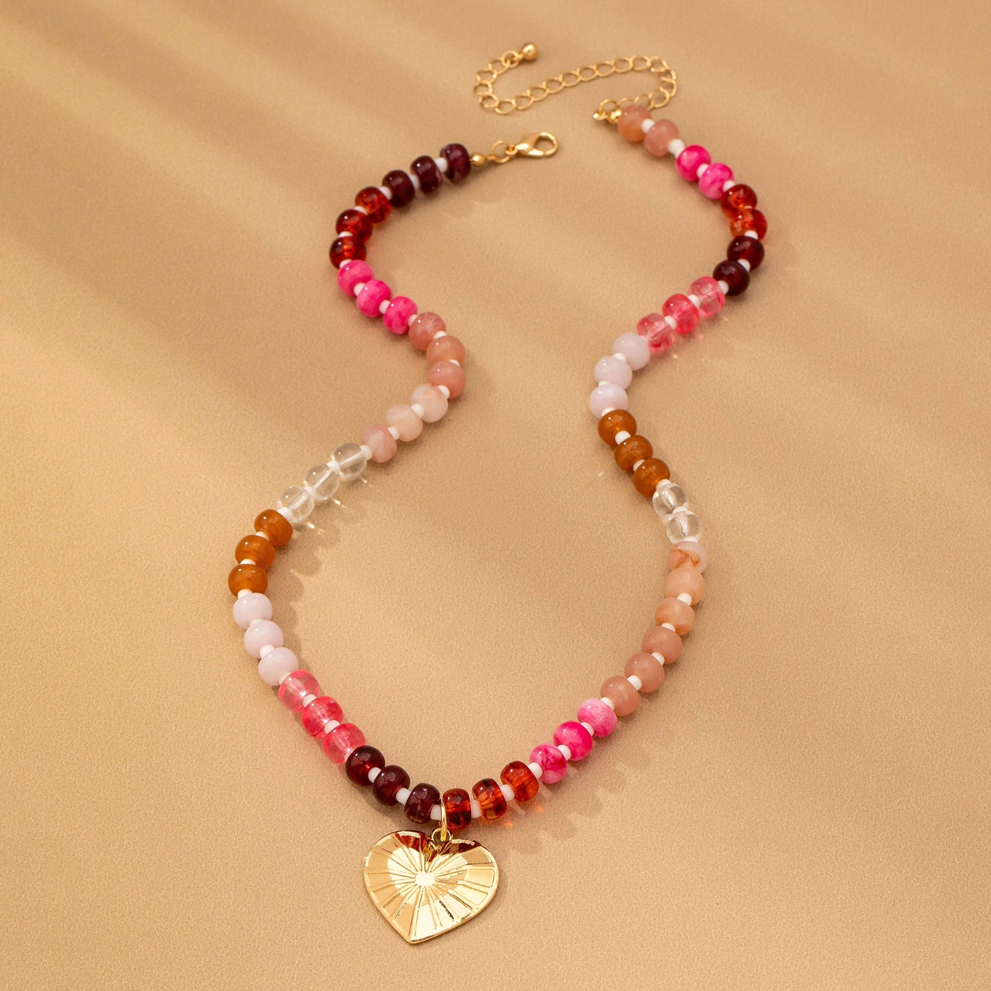 Spiked Heart Charm Necklace