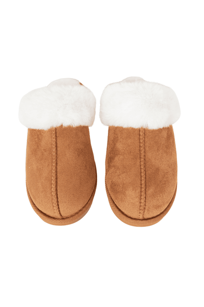 Chestnut Faux Fur Women's Slippers