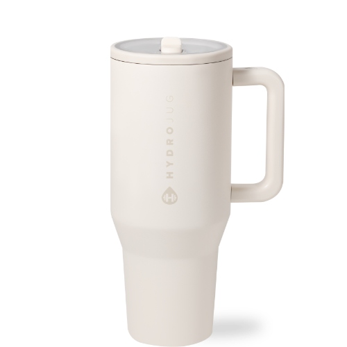 Cream HydroJug 32 oz Traveler Tumbler