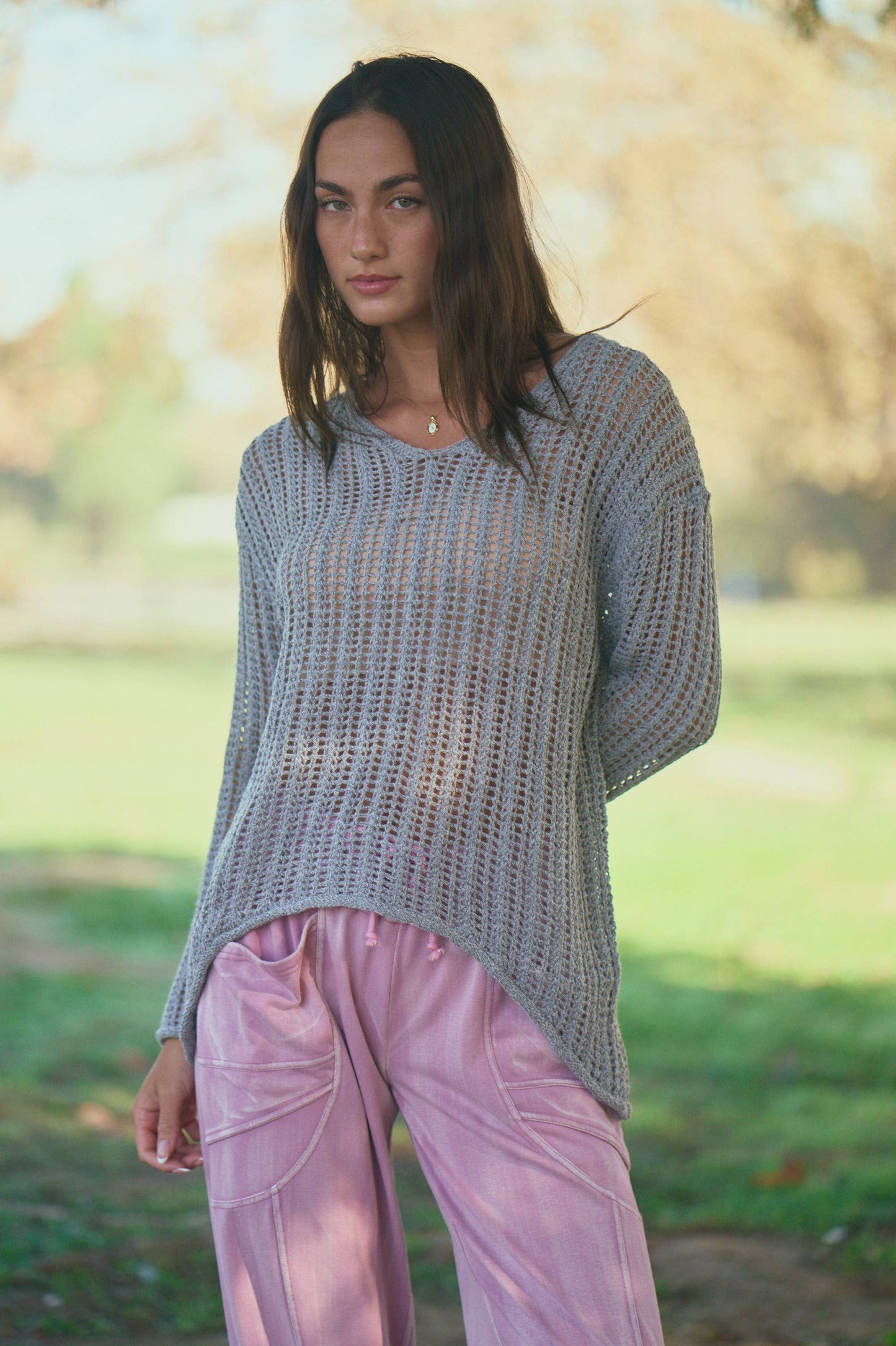 Plus Sandbar Open Knit Top