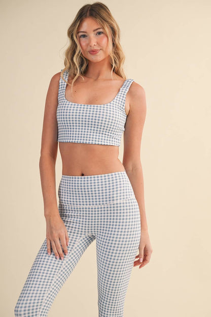 Gingham Ruched Bra