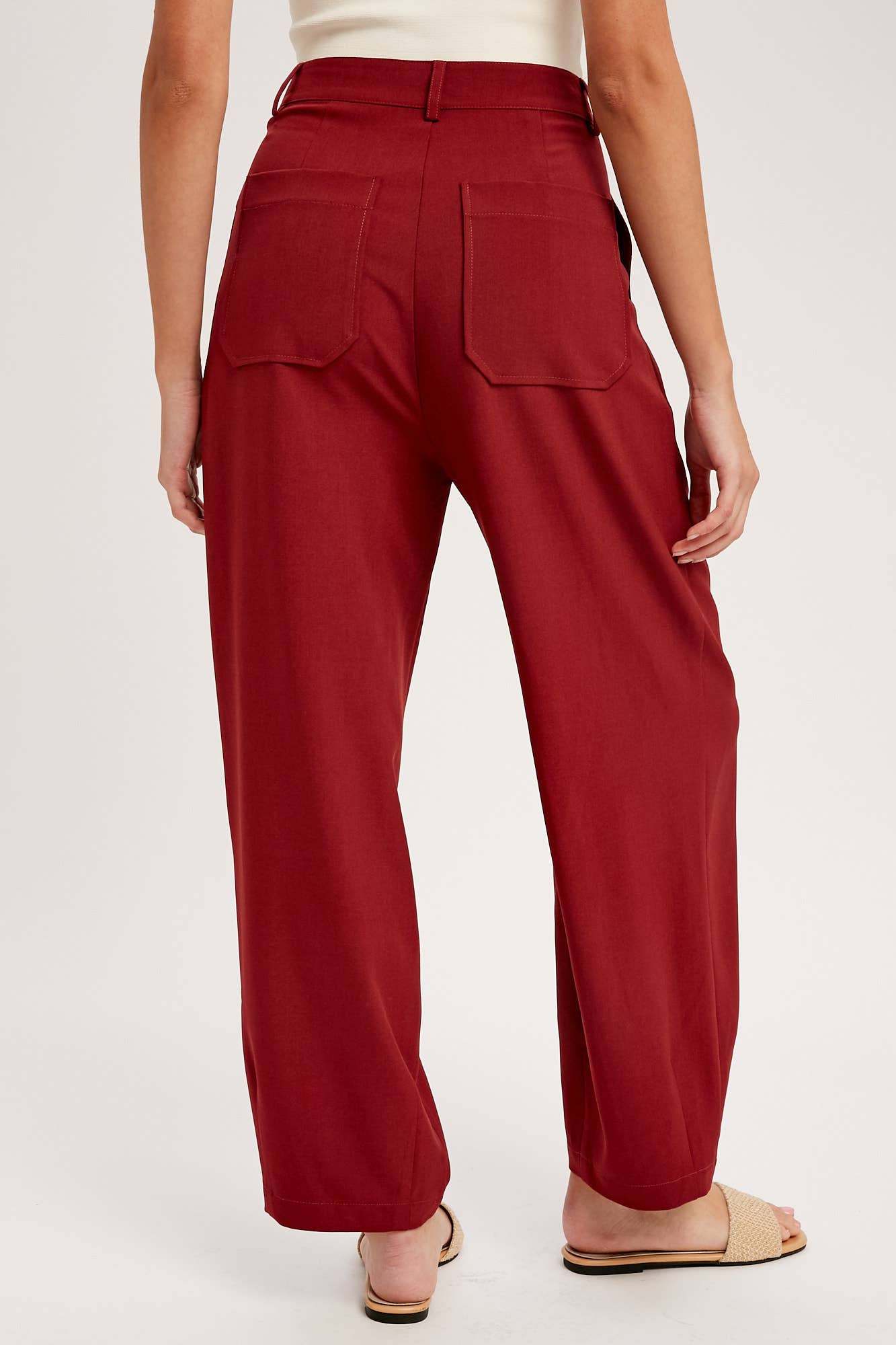 Pleated Wide-Leg Trousers