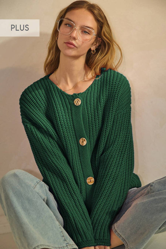 Plus Willow Knit Cardigan