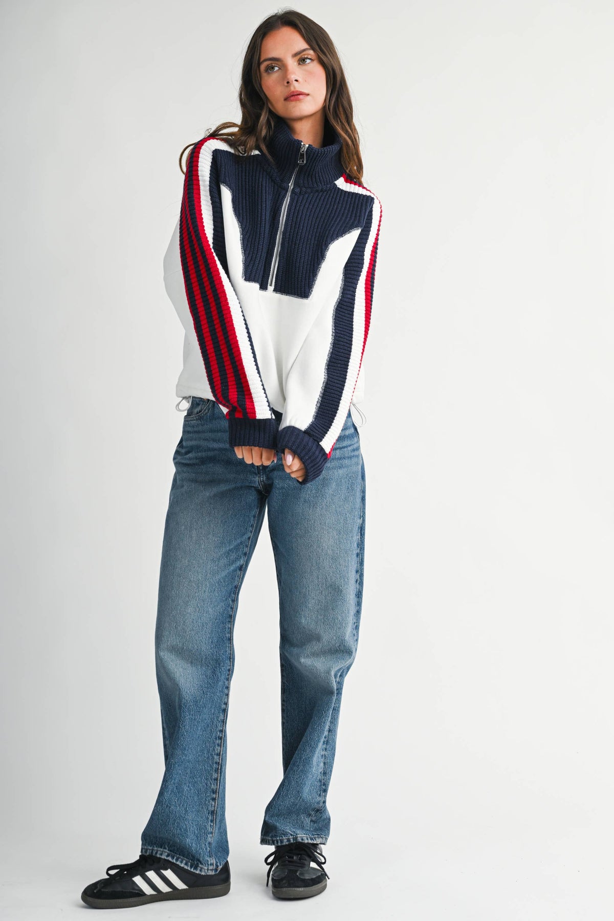 Vintage Varsity Half-Zip Pullover