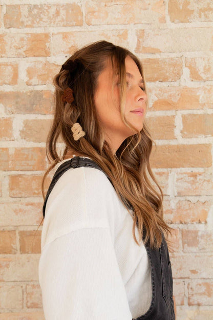 Dashed Neutral Hair Tie 5-Pack