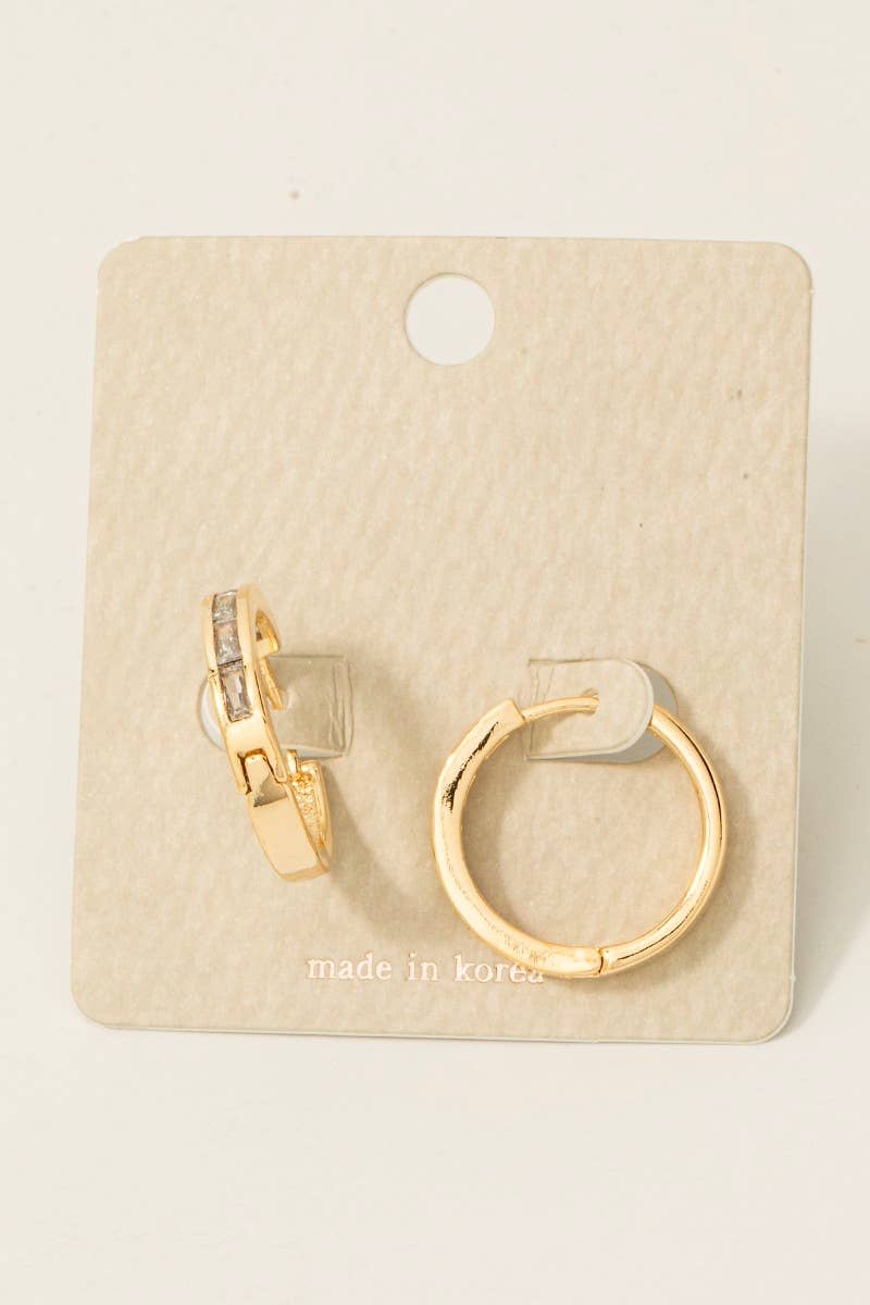 Baguette Hoop Earrings