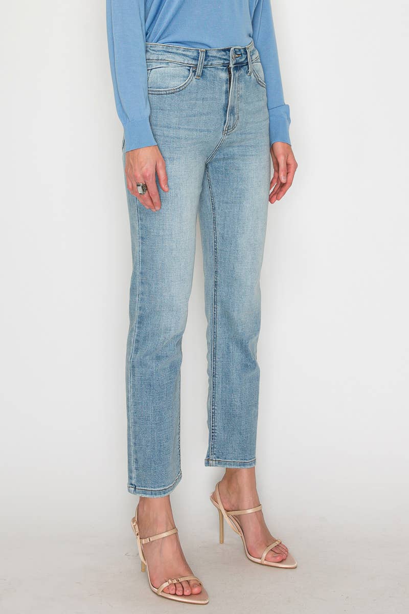 High Rise Slim Straight Jeans