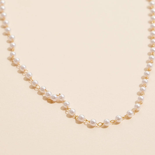 Pearl Link 18K Gold Dipped Necklace