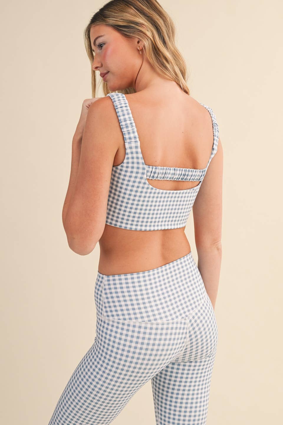Gingham Ruched Bra