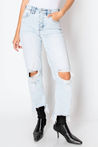 Smooth Fit Wide Leg Jeans