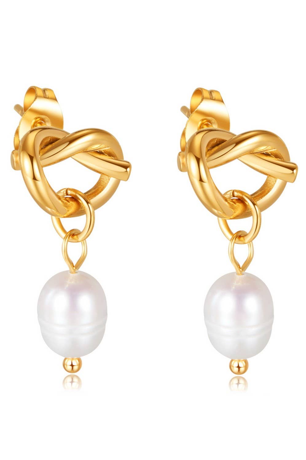 Golden Tide Pearl Earrings