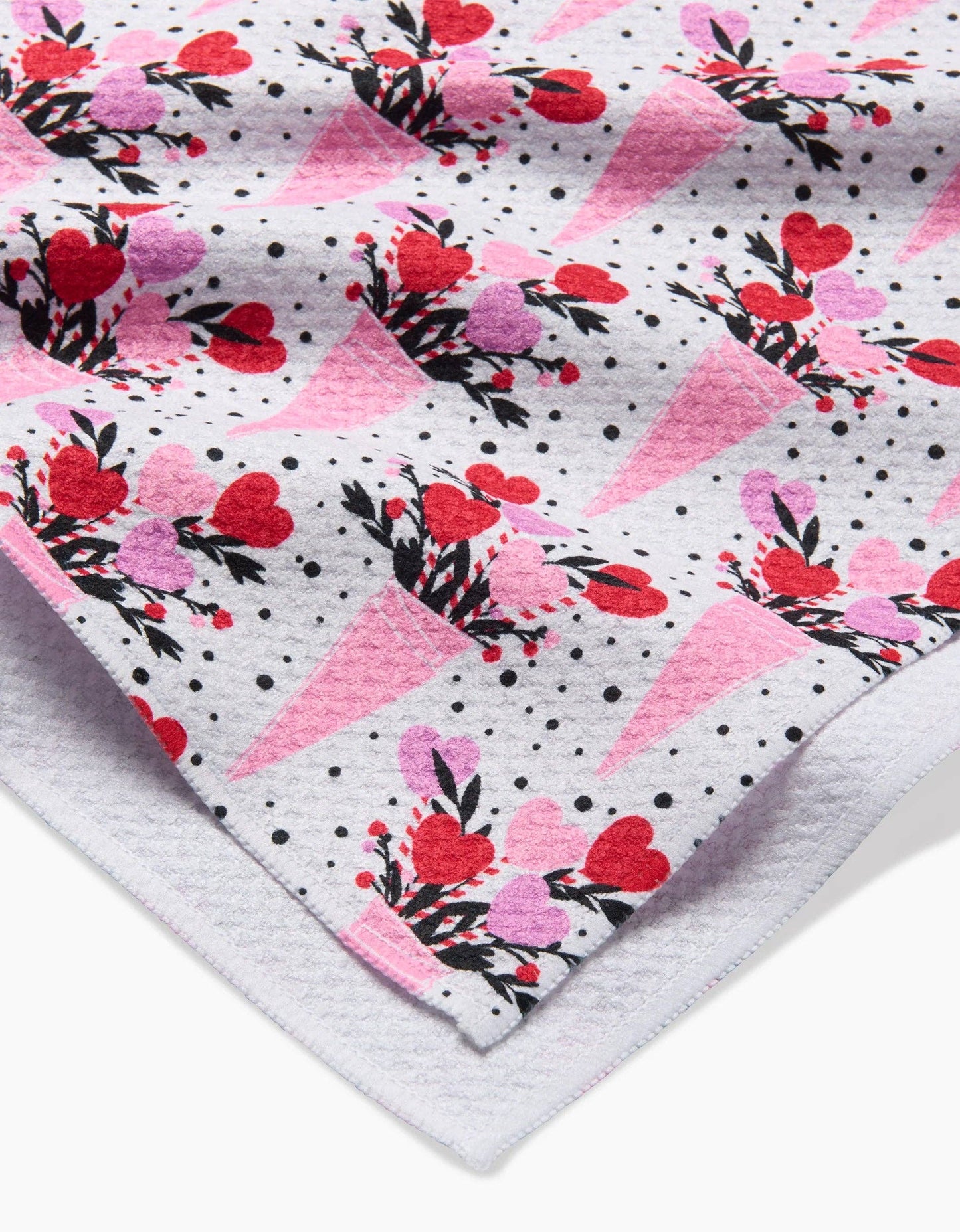 Geometry Love Bouquet Tea Towel