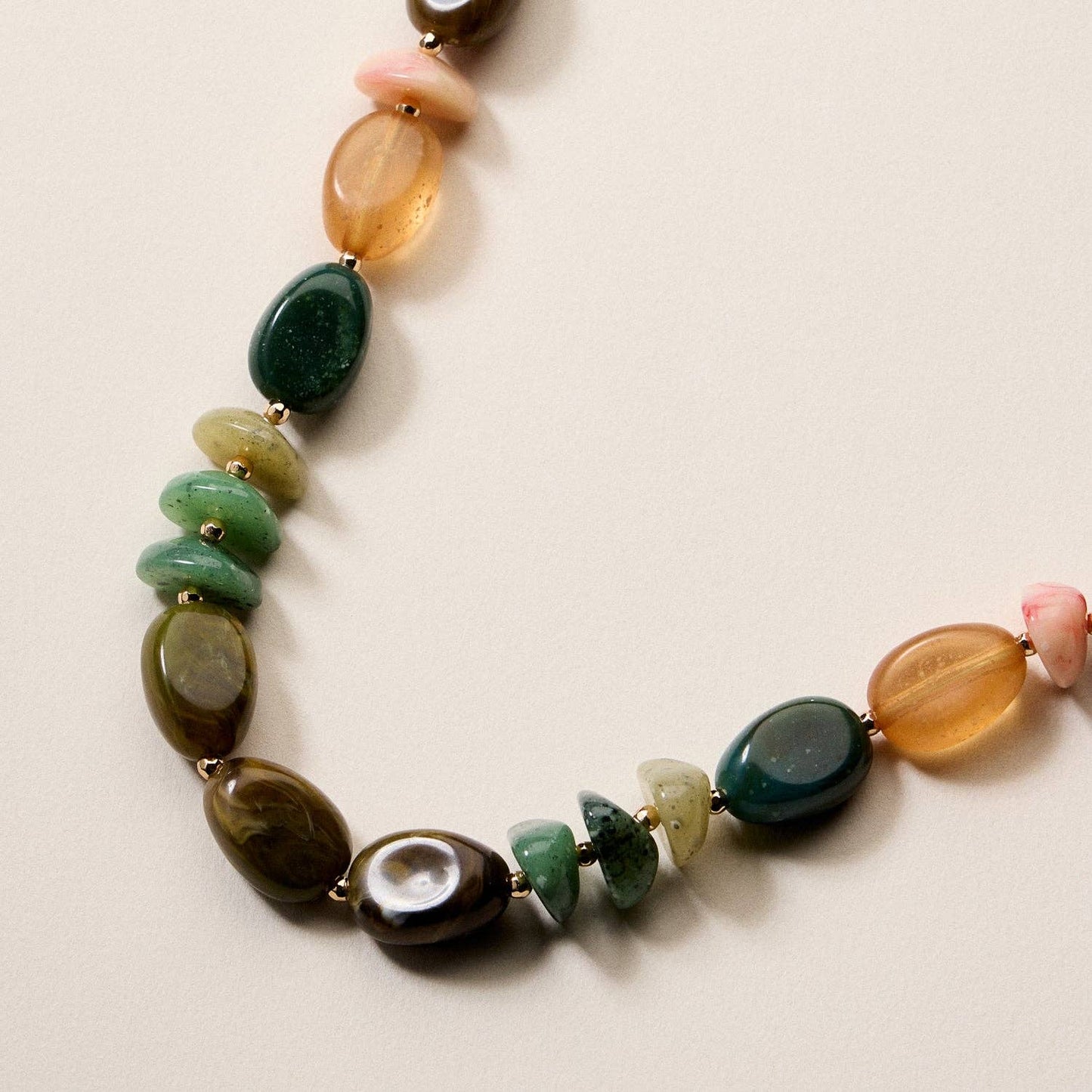 Organic Resin Bead Necklace