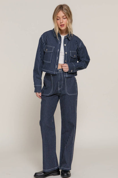 Stripe Denim Jacket