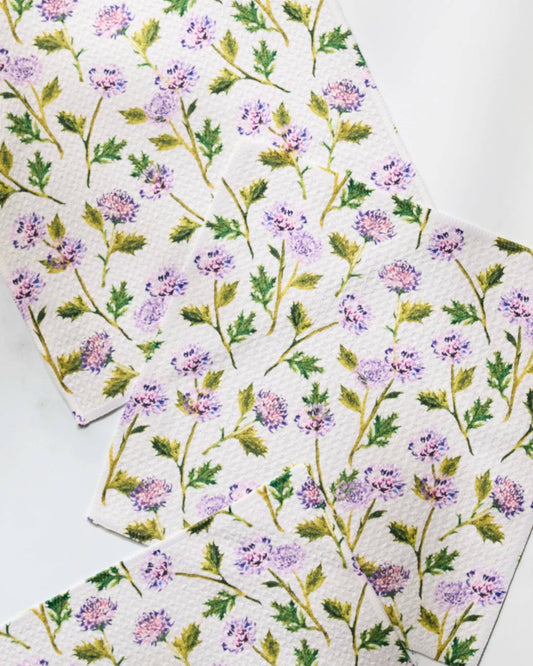 Blooming Thistle Dishcloth Set