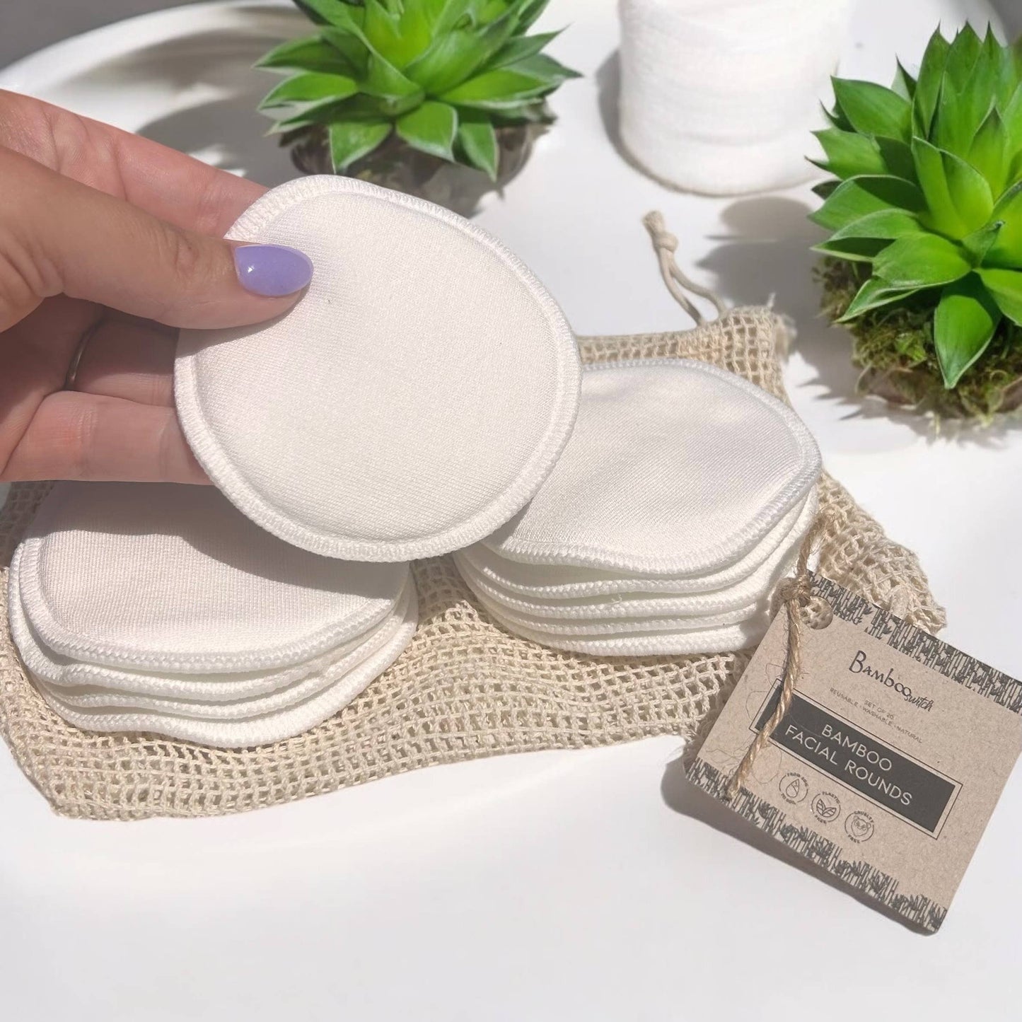 Reusable Bamboo Cotton Facial Rounds