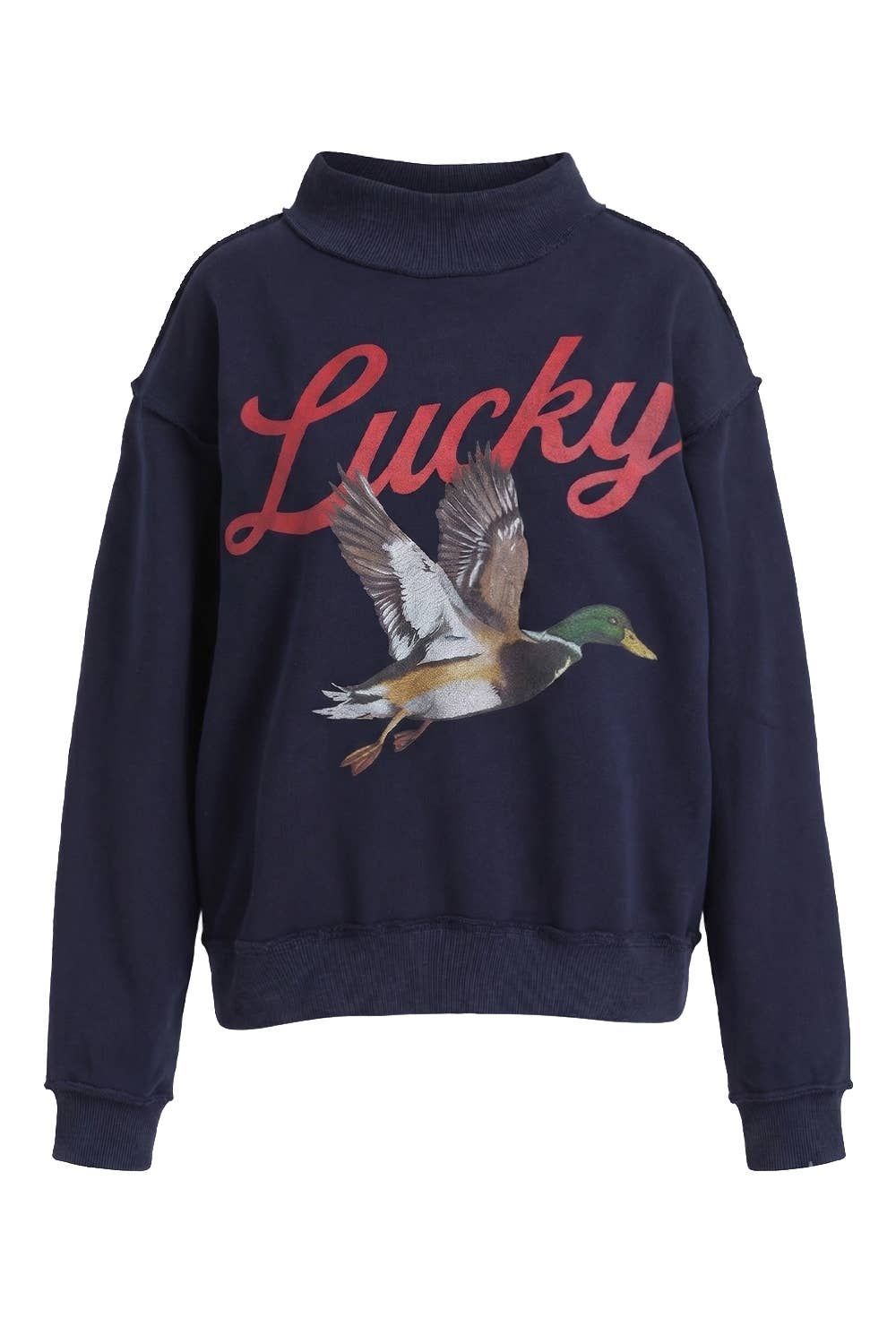 'Lucky & Mallard' Reversible Mock-Neck Sweatshirt