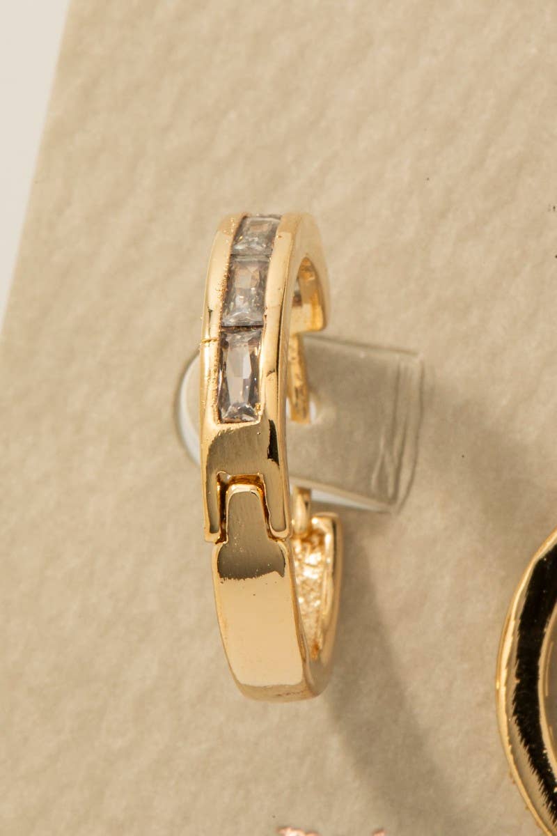 Baguette Hoop Earrings