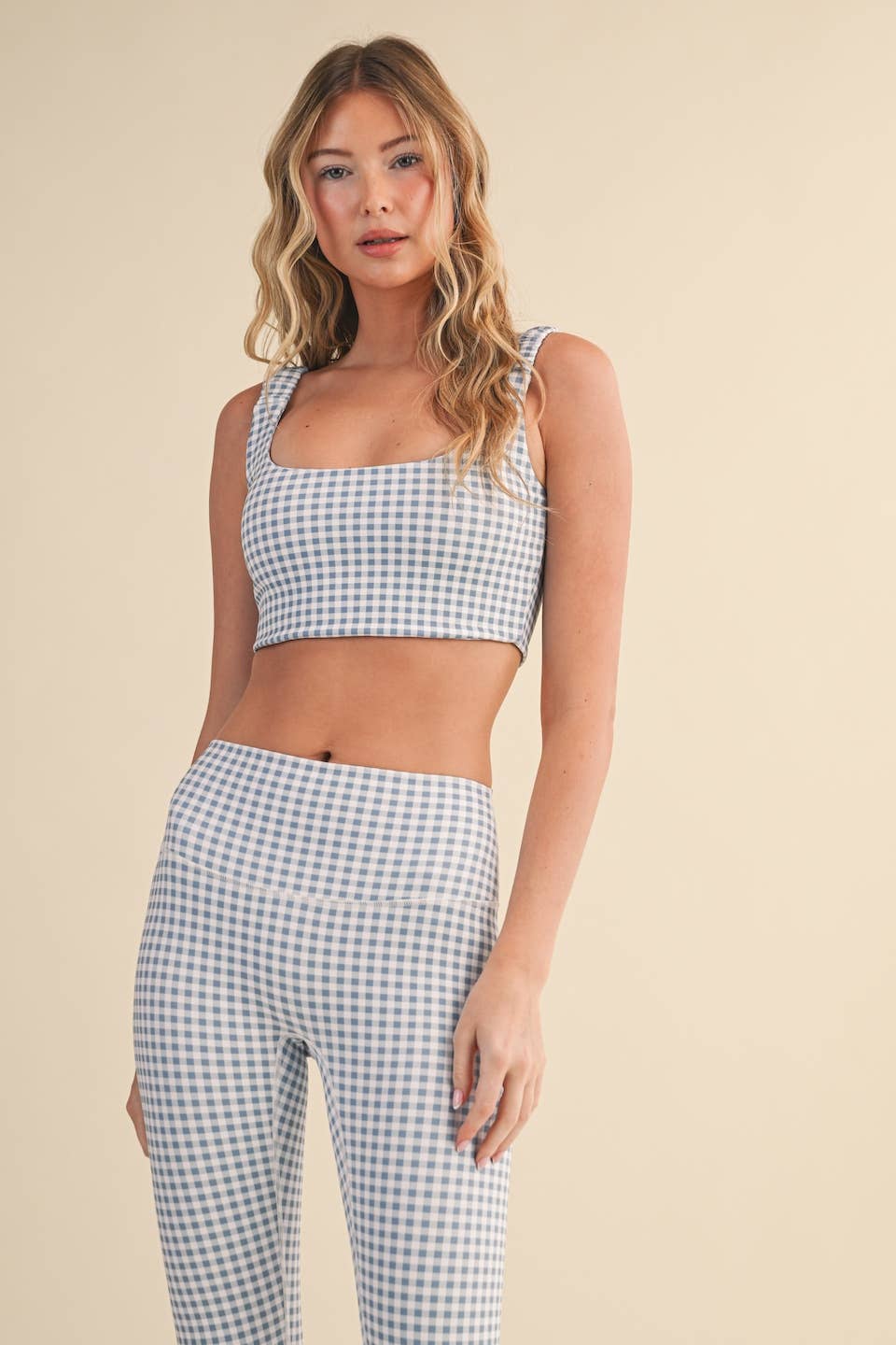 Gingham Ruched Bra