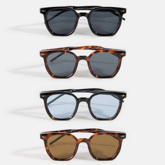 Round Tortoise Frame Sunglasses