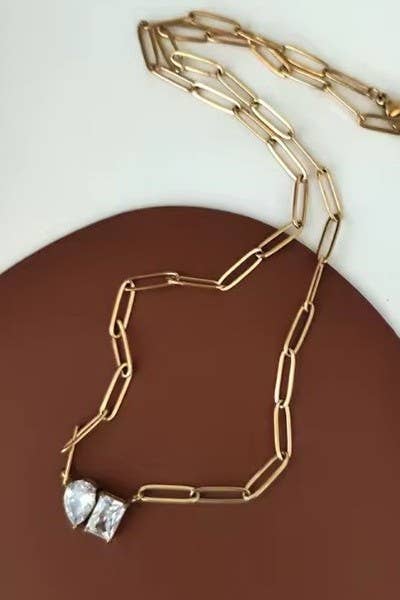 Twinkle Link Rhinestone Necklace