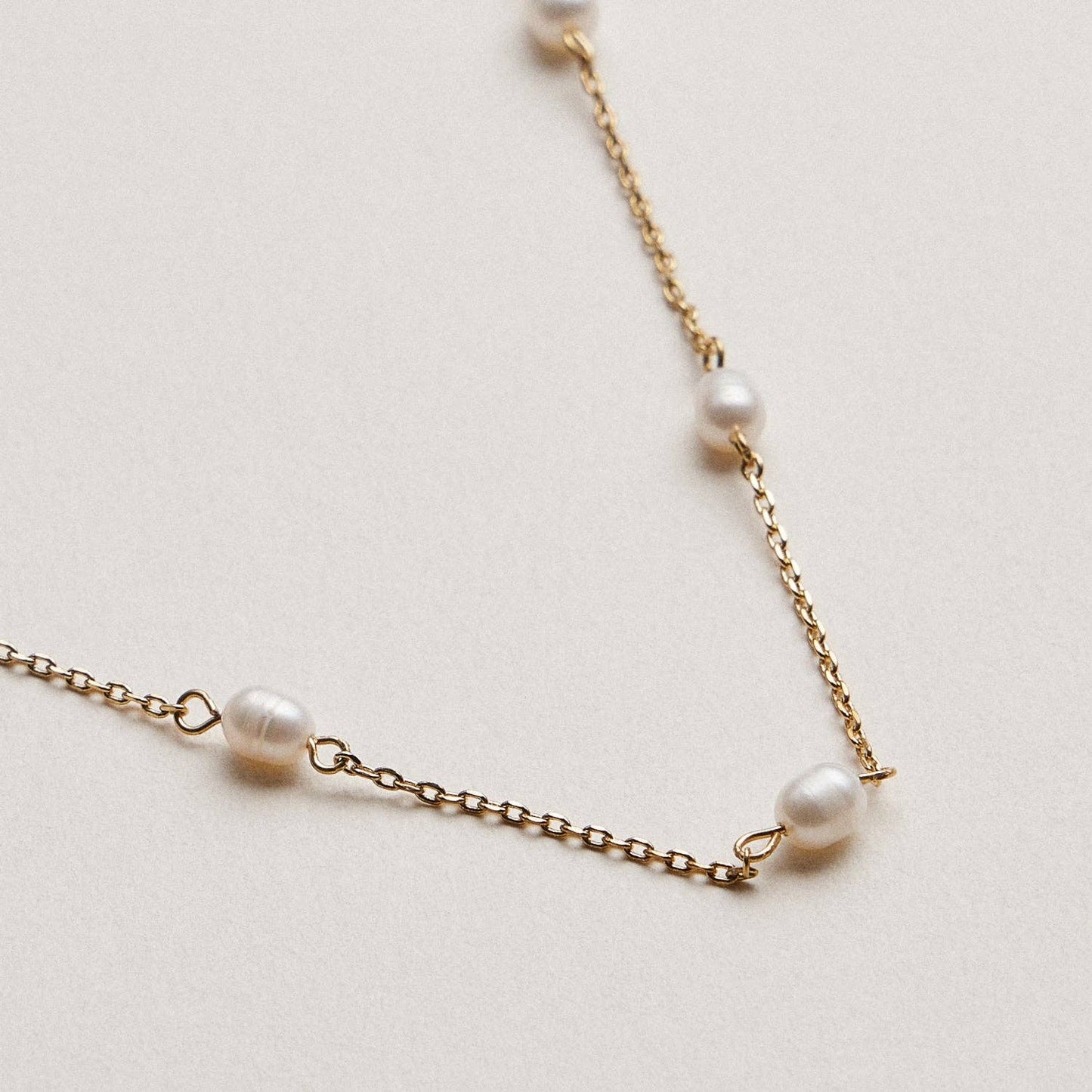 Sienna Pearl Station Necklace