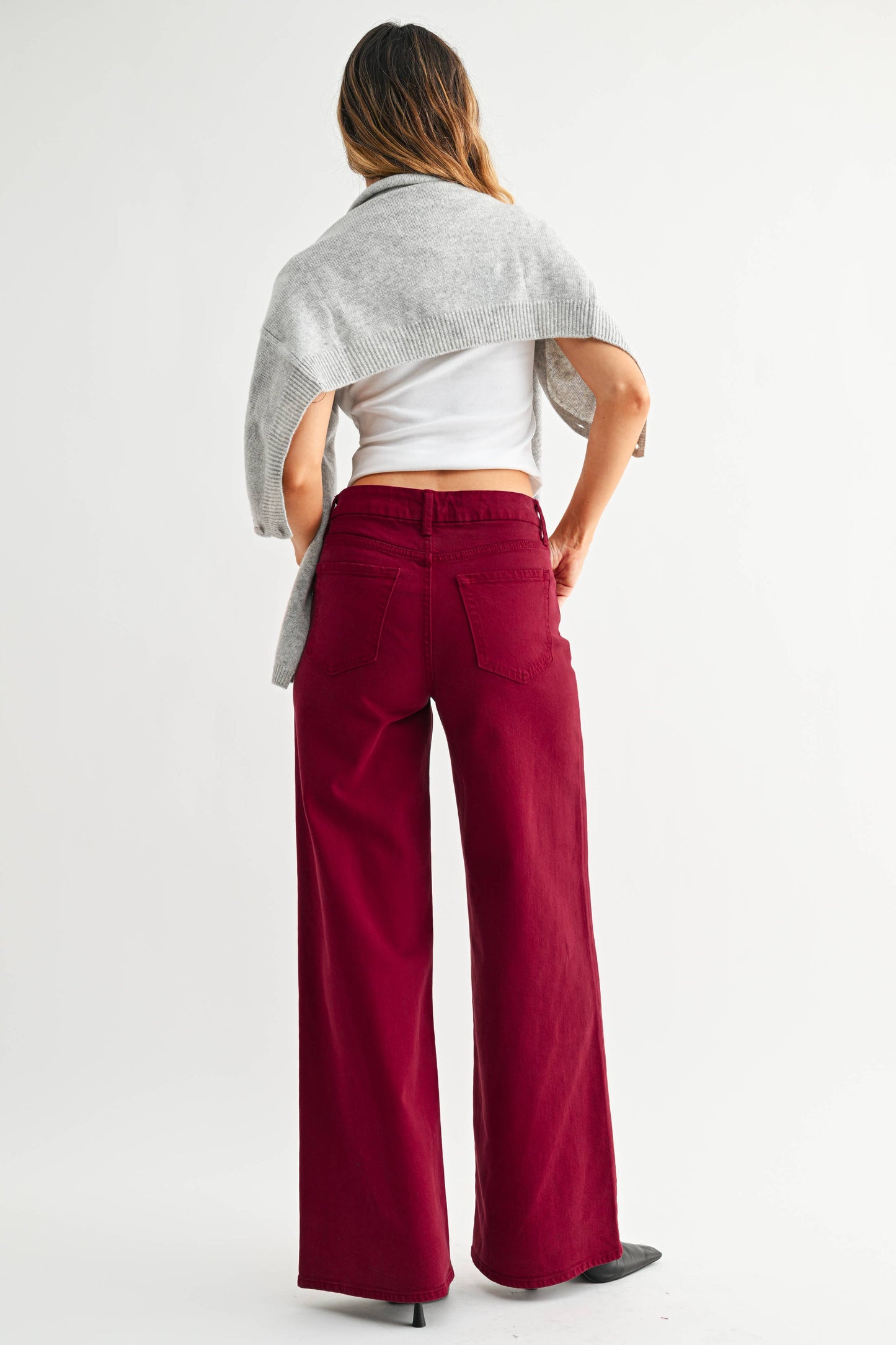 Vintage Dark Cherry Palazzo Wide Leg – JBD