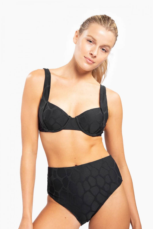 Textured Giraffe Bikini Top