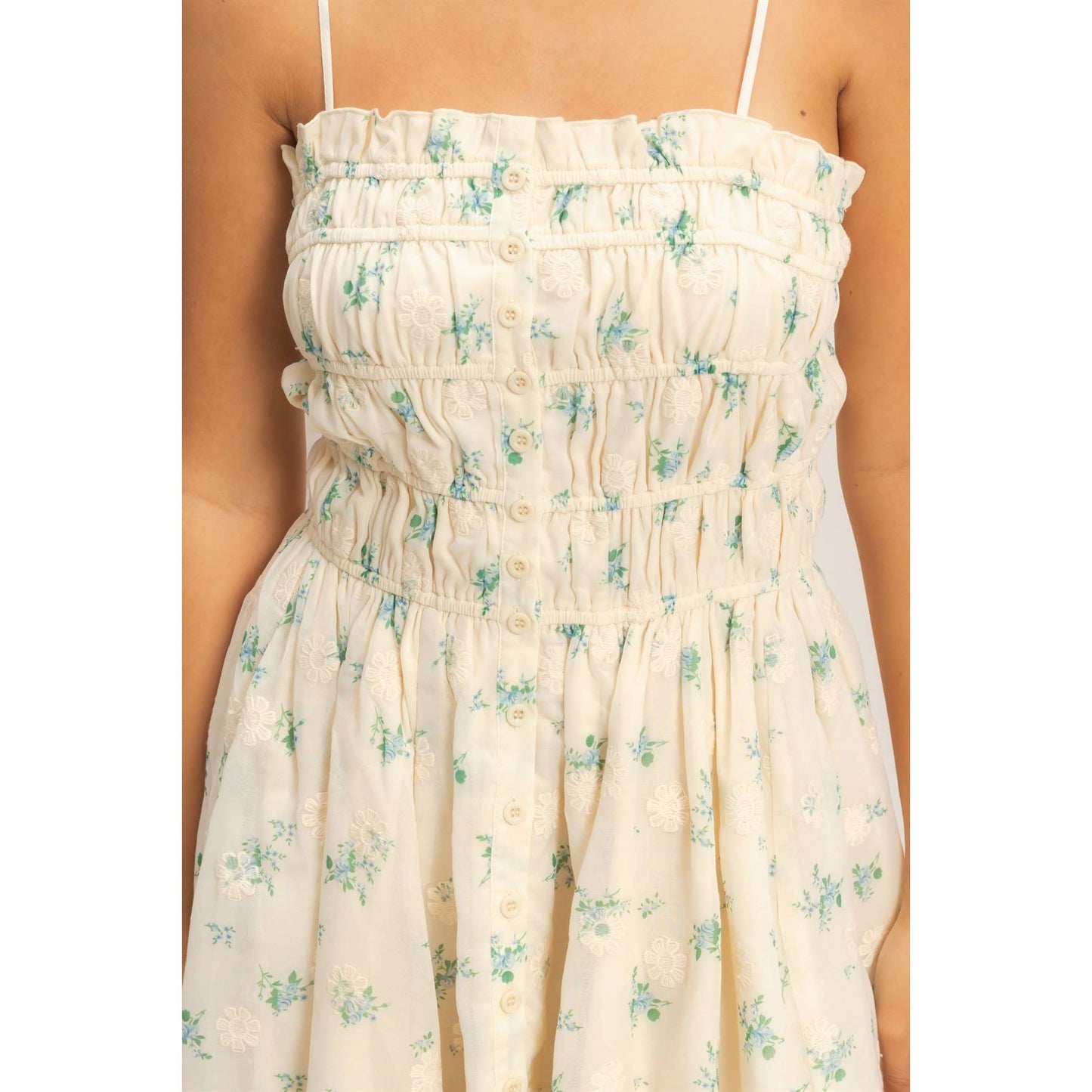 Shirred Flora Mini Dress