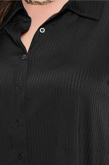 Eden Pinstripe Button-Down Top