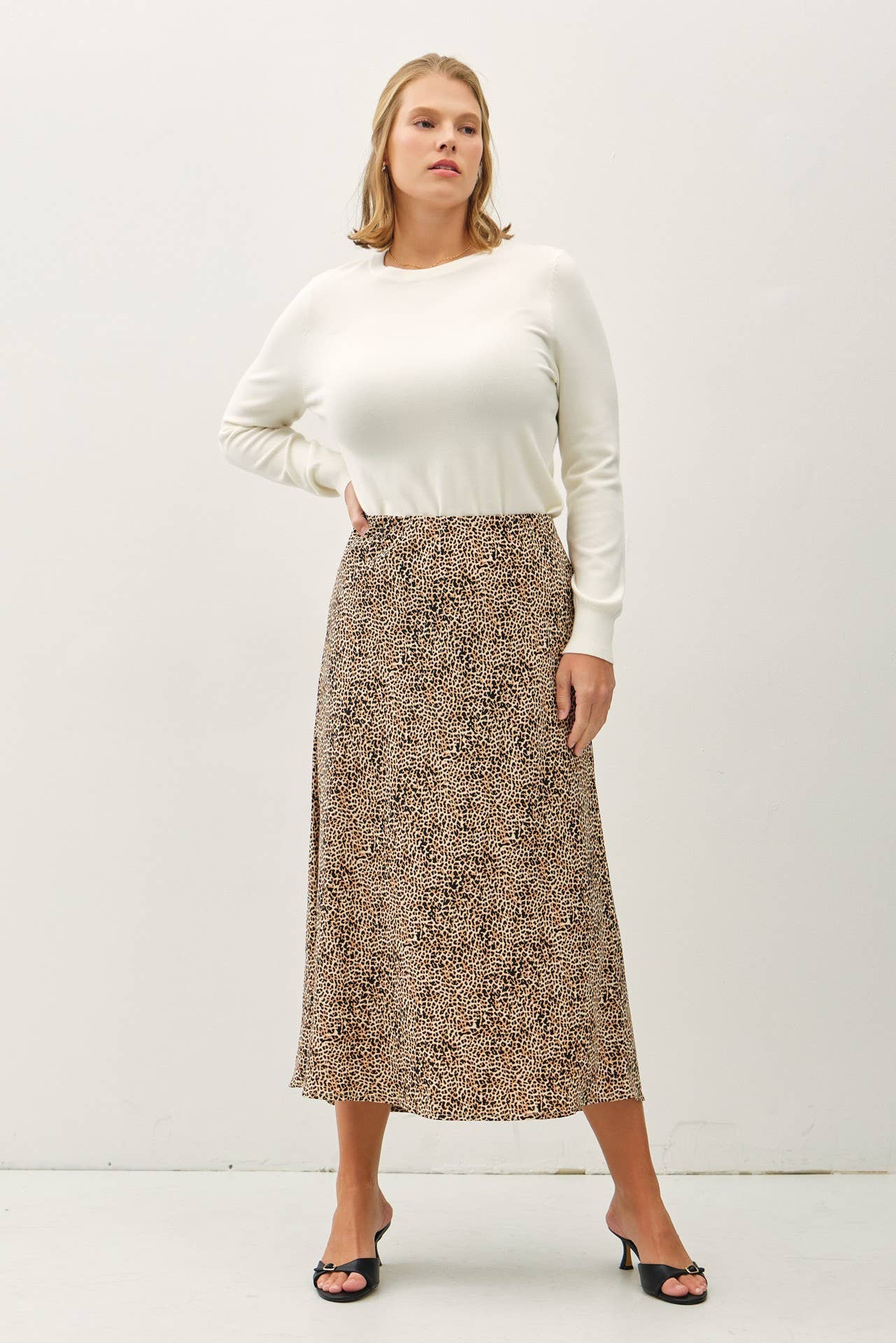 Plus Carissa Print Midi Skirt | Choose Color