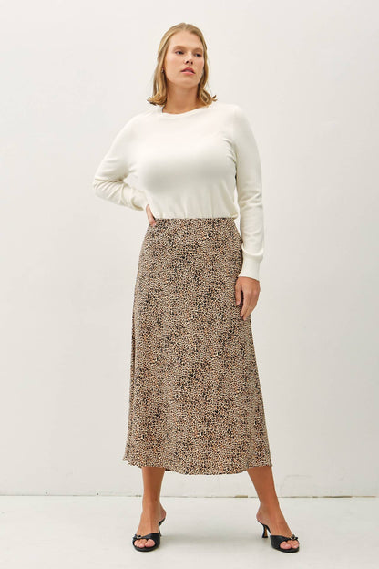 Plus Carissa Print Midi Skirt | Choose Color