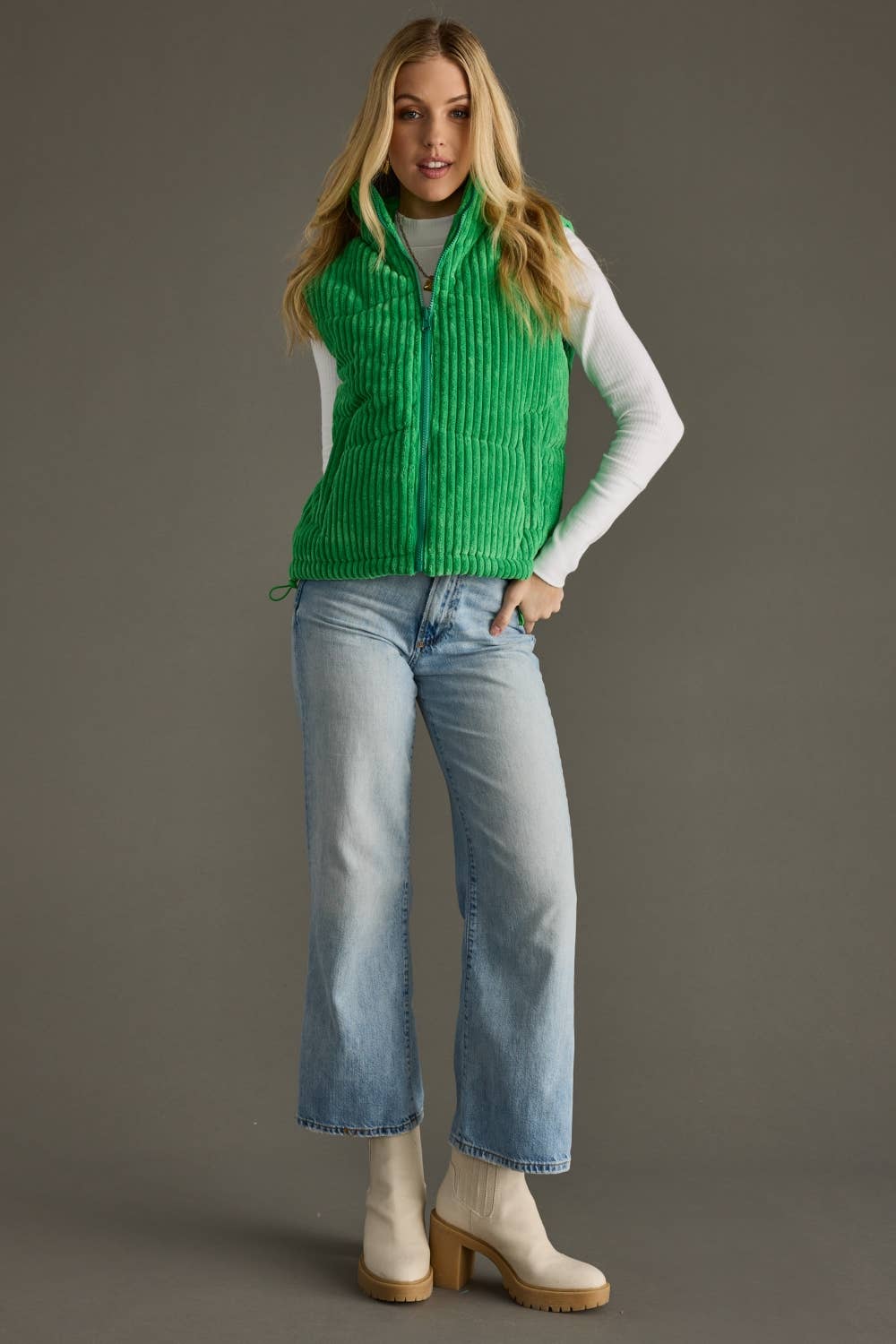Green Corduroy Vest