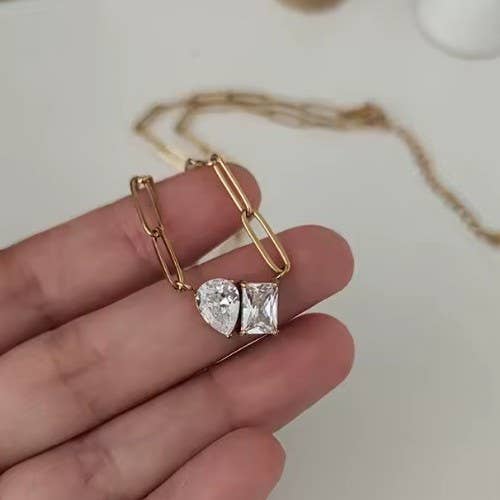 Twinkle Link Rhinestone Necklace
