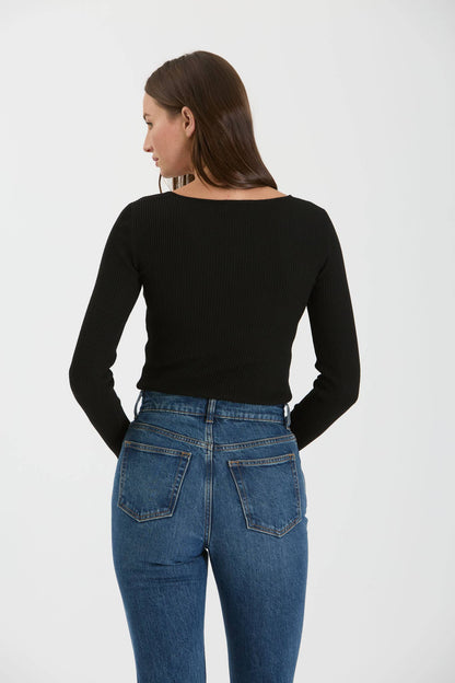 Rhinestone Trim Top