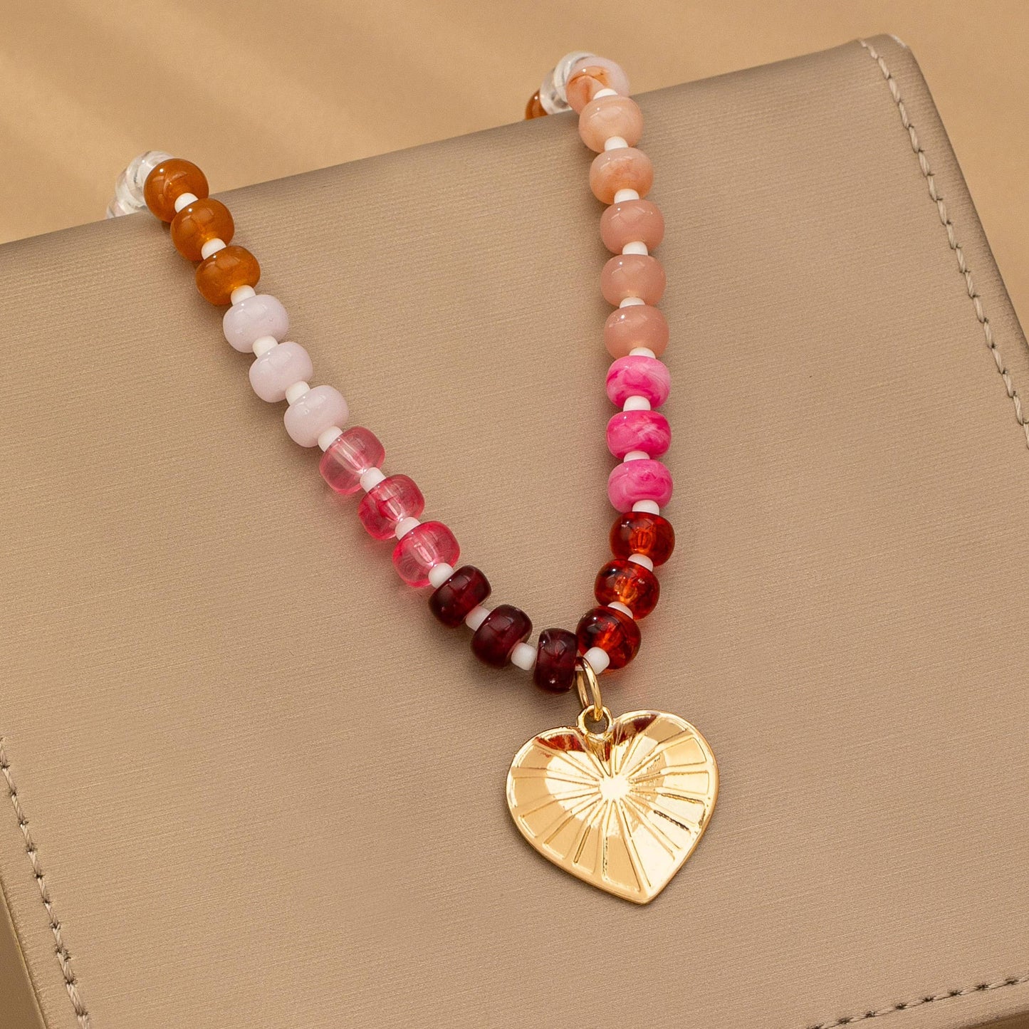 Spiked Heart Charm Necklace