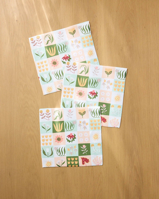 Patchwork Garden Dishcloth Set