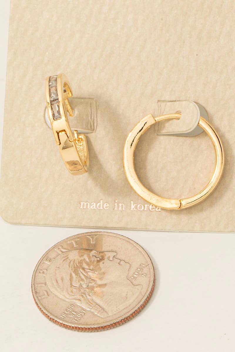 Baguette Hoop Earrings