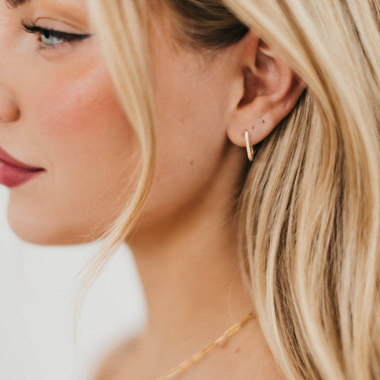 Petra U Hoop Diamond Earrings | WATERPROOF