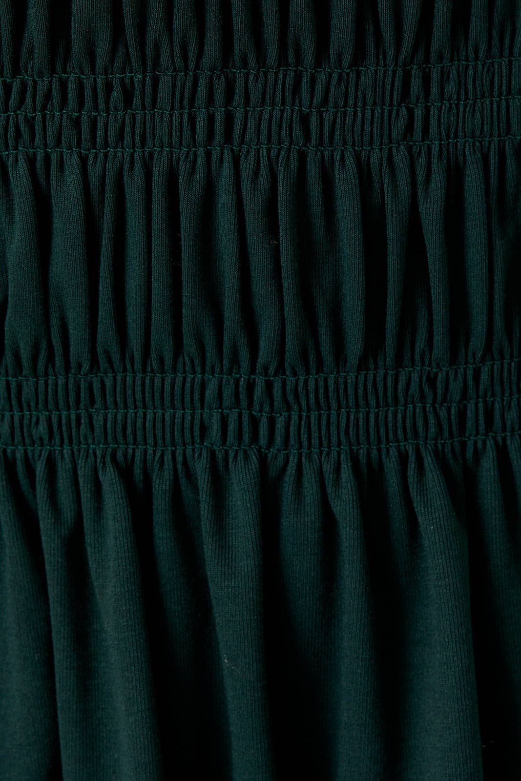 Smocked Long Sleeve Peplum Top