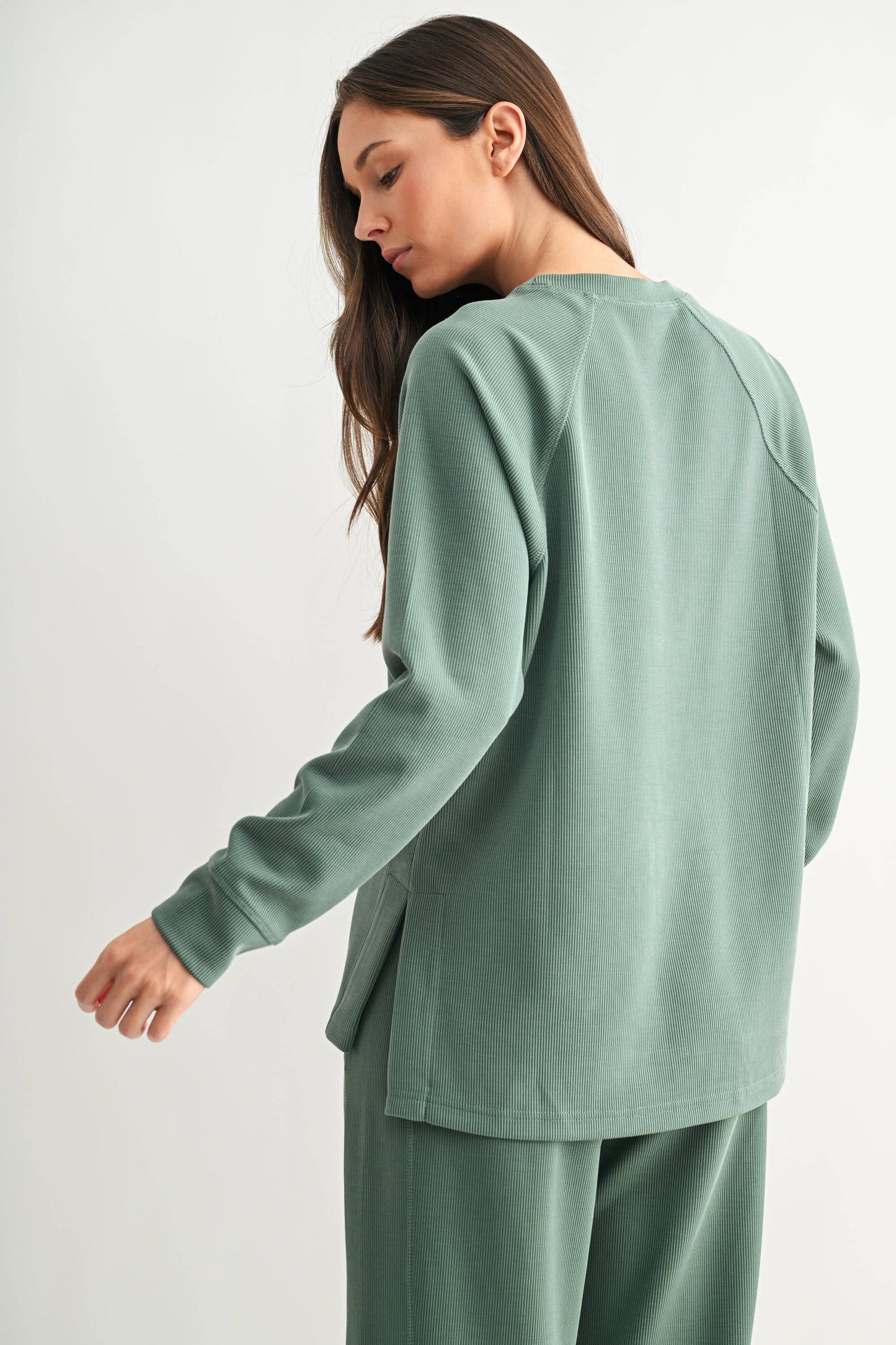 Luxe Sand Wash Rib Tee