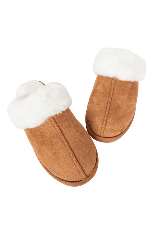 Chestnut Faux Fur Women's Slippers
