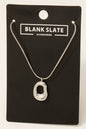 Warped Oval Pendant Necklace
