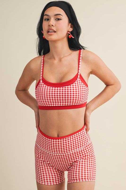 Gingham Print Double Layered Set