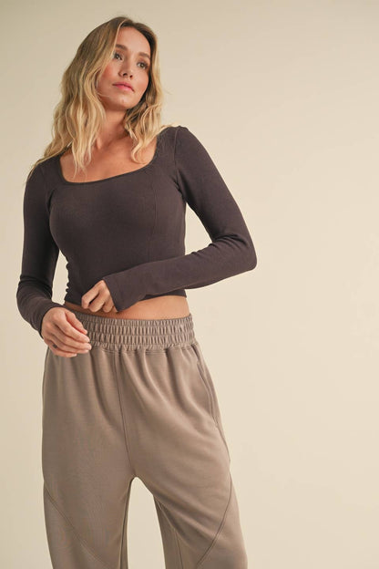Square Neck Seamless Top | Choose Color