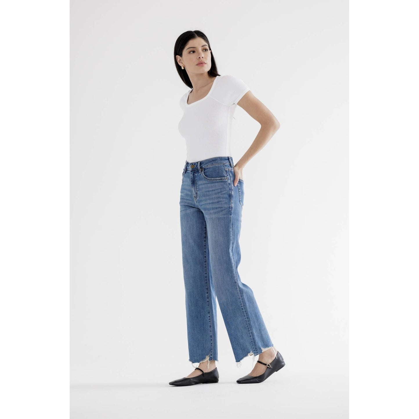 Mica High Rise Wide Leg Jeans