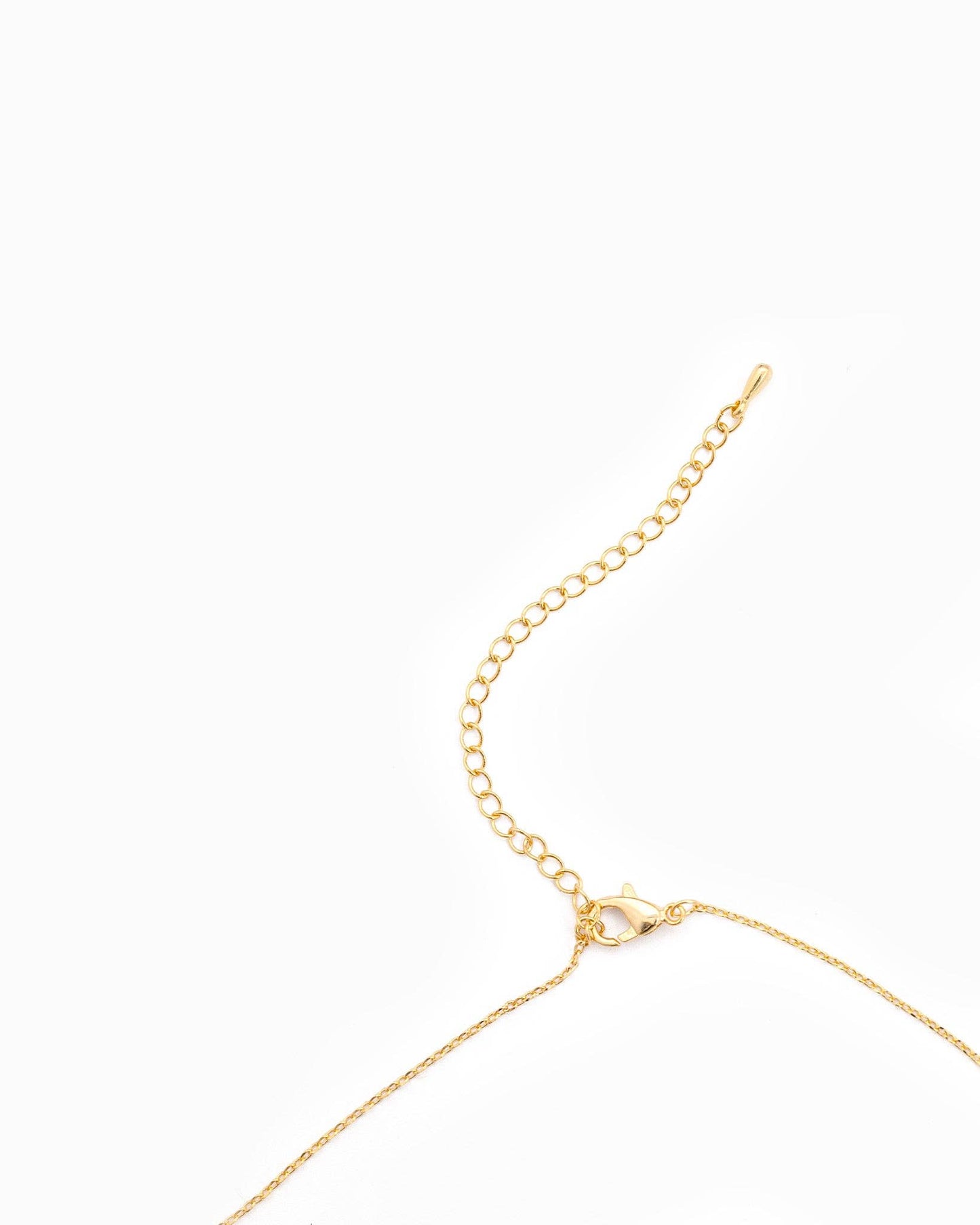 Pearl Cross Triple Charm Pendant Necklace