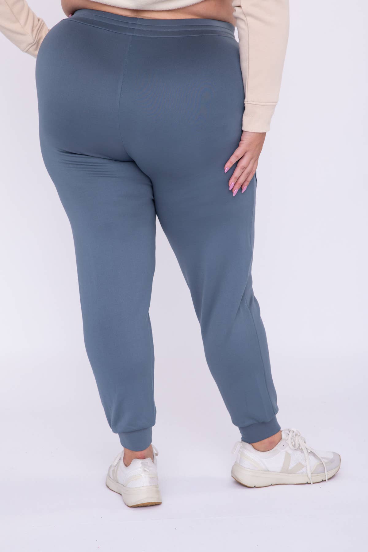 Plus Cuffed Joggers with Zippered Pockets