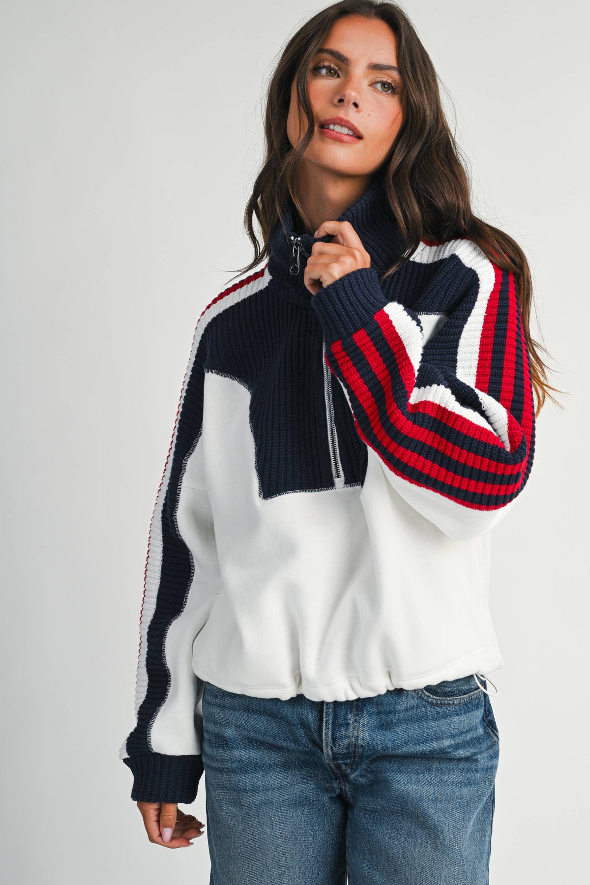 Vintage Varsity Half-Zip Pullover