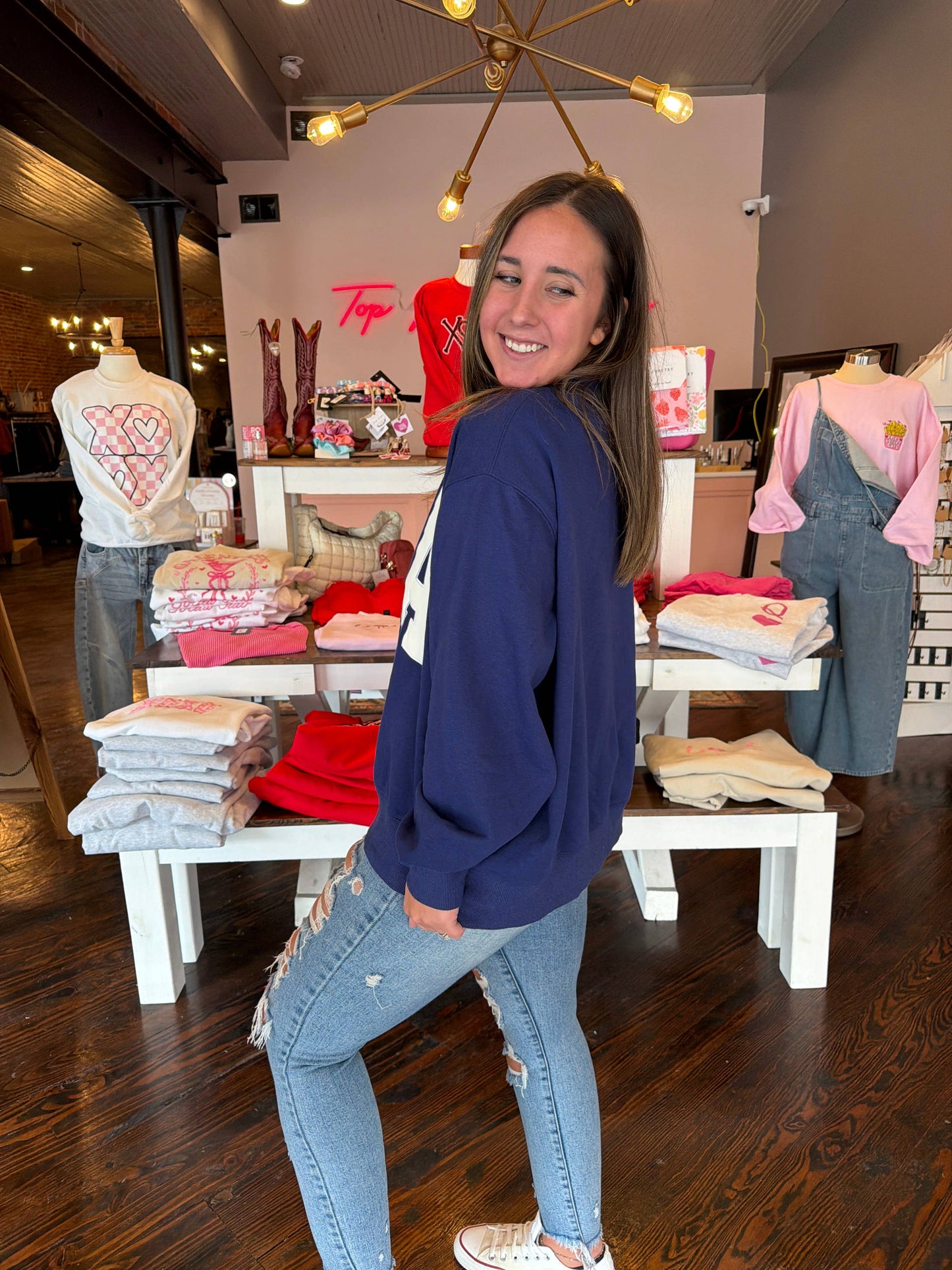 USA Embroidered Mockneck 